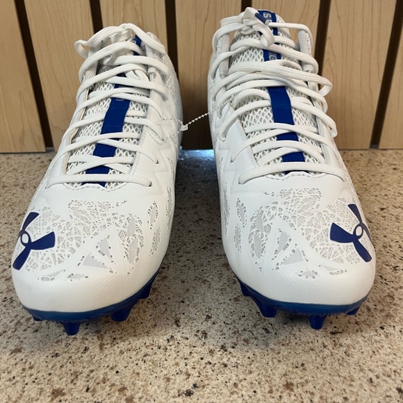 Under Armour Spotlight 4D Foam UA Mens Football Cleats Sz 12 White 3023963-103 - Picture 9 of 10